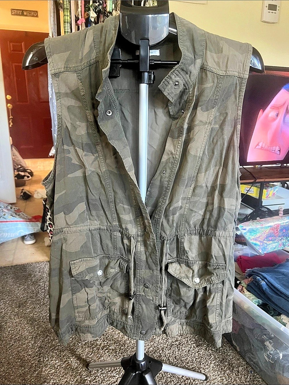 Maurice’s Camo Utility Vest in Green